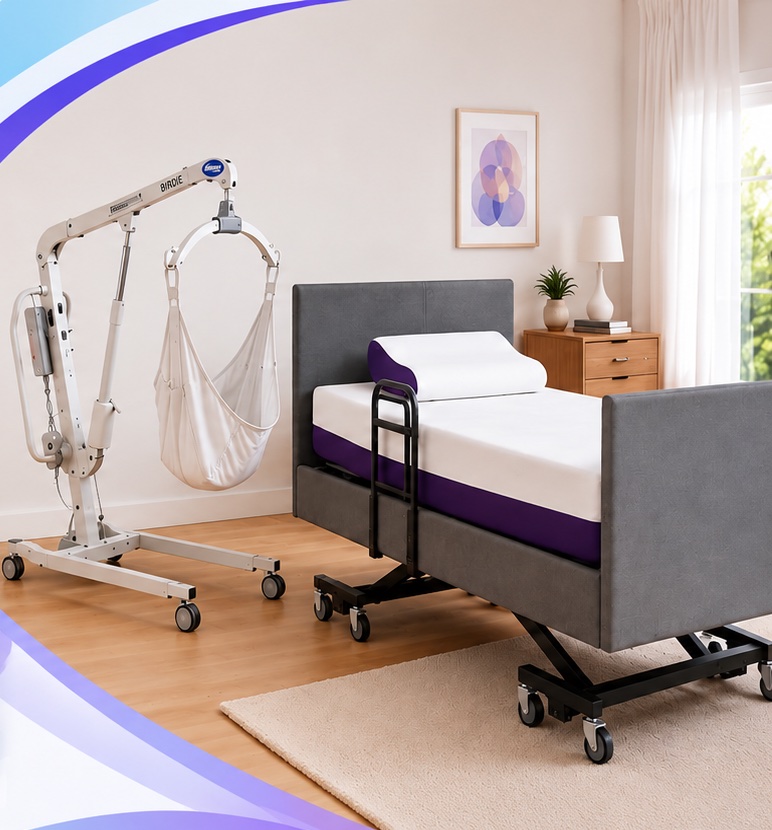 Caremax Mobility showroom with adjustable beds and lift chairs